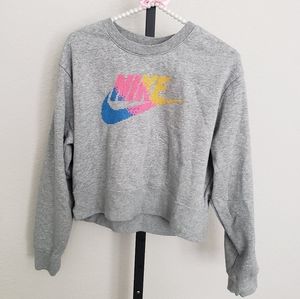 Nike crew neck crop sweatshirt
